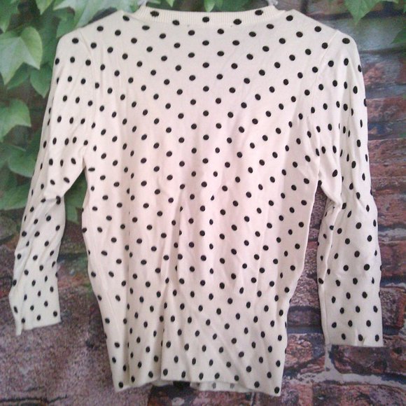 Polka Dot Button Up Cardigan Sweater - Picture 3 of 4